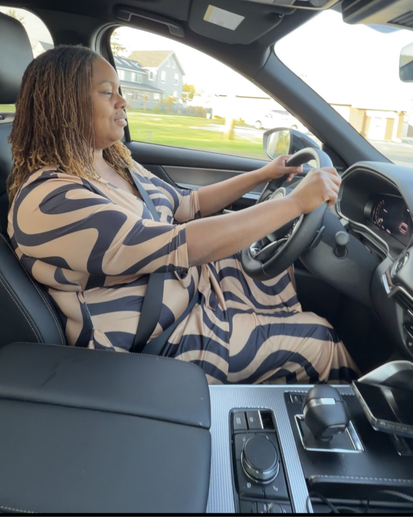 Lisa Summers driving the 2026 Mazda CX-90
